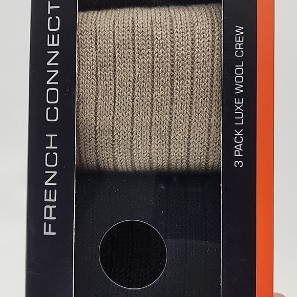 French Connection 3 Pack Luxe Wool Crew Socks Wool Blend  Women's Shoe Size 4-10 - Picture 4 of 9